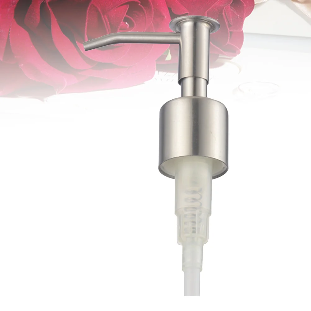 

1Pcs Pump Head Replacement Stainless Steel Lotion Shampoo Dispenser Head Ergonomic Press Type for Home Kitchen Bathroom