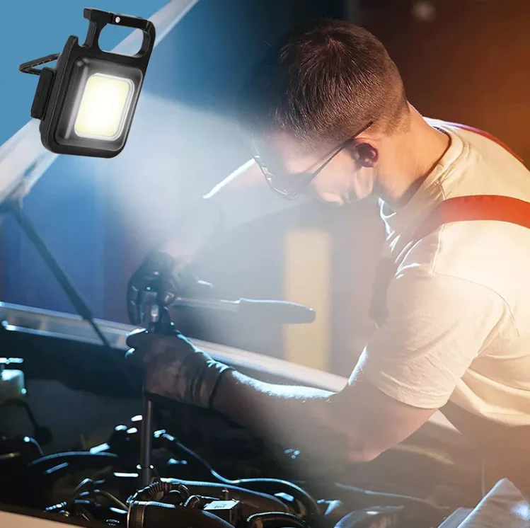 

Альпинистская пряжка, светоизлучающий диод COB, мини-фонарик, открывалка для бутылок, мини-портативный светильник для кемпинга