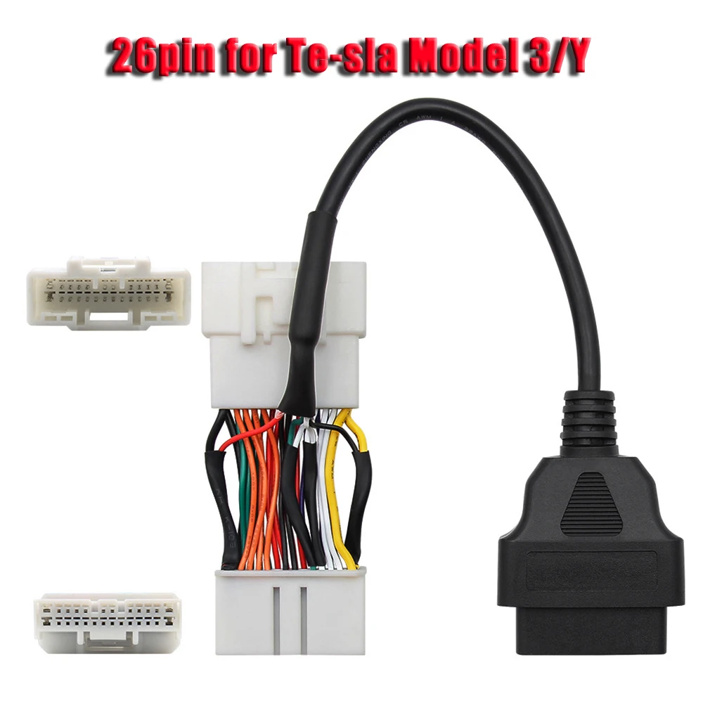 for Te-sla Model 3 Y Car Cable OBD 26pin Cable for Te-sla 2019.01 Harness Diagnostic Conversion Line