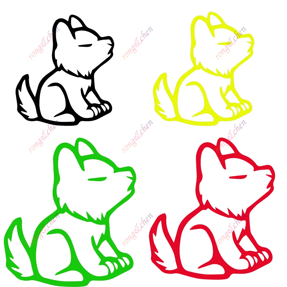 

Funny Car Sticker A Sitting Wolf for Car Motorcycle Racing Helmet Laptop Trunk Body Car Window Surfboard Waterproof PVC Decals