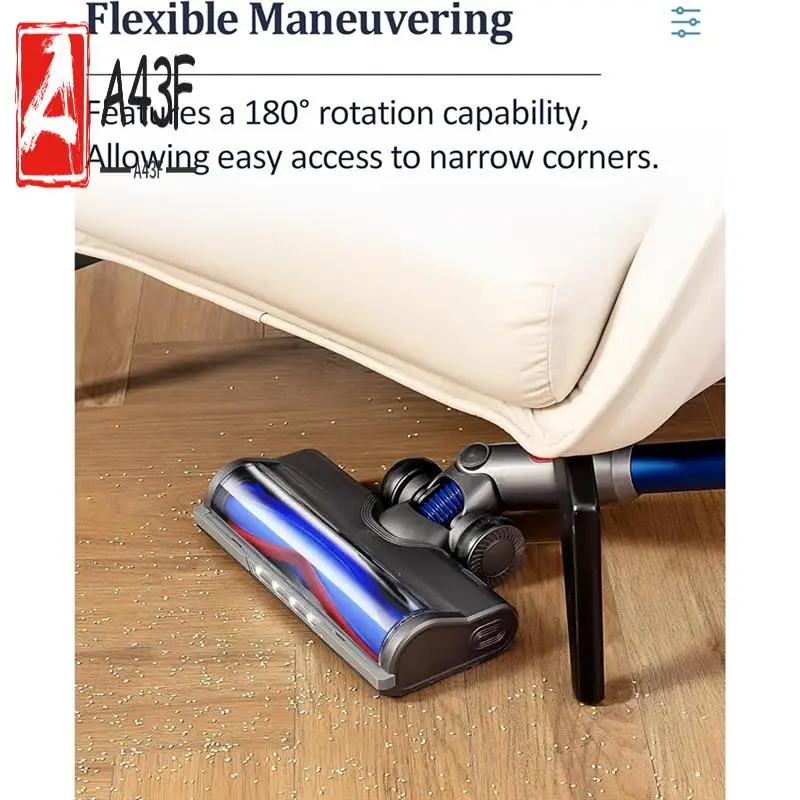 

A43F-быстросъемная щетка для чистки головки двигателя для Dyson V6 DC58 DC59 DC62 DC72 DC74 вакуумная насадка со светодиодной подсветкой от пыли