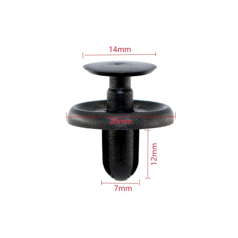20 piezas Clips de retenedor de guardabarros de parachoques de coche, sujetadores de remache de plástico con orificio de 7mm para Suzuki Grand Vitara SX4 Swift X-90 XL-7 para Mazda