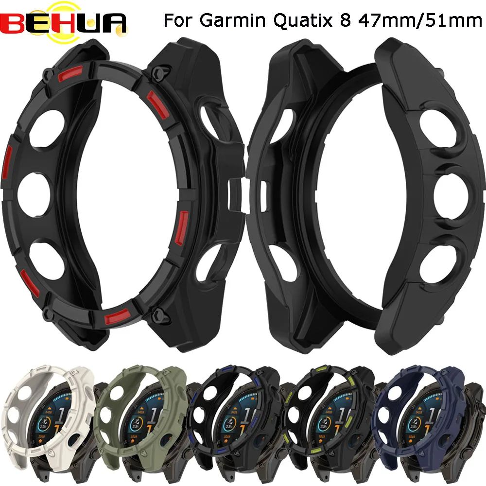 

Защитный чехол BEHUA для Garmin Quatix 8 47 мм/51 мм, защитные чехлы для умных часов, чехол из ТПУ, сменные аксессуары