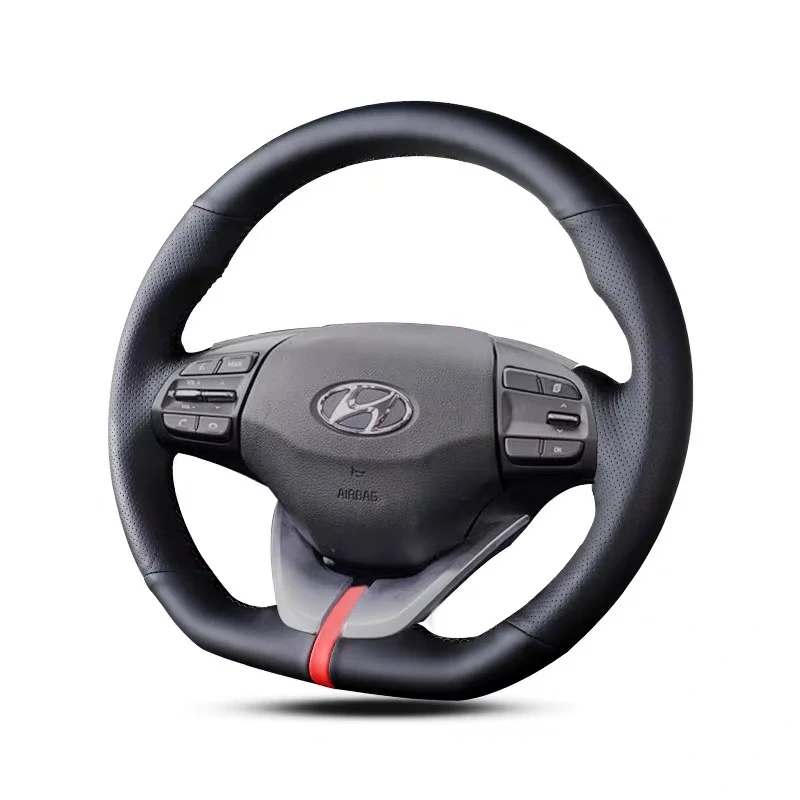 

Special vehicle-specific hand-stitched steering wheel covers for Hyundai Elantra N Line, Kona, and Elantra