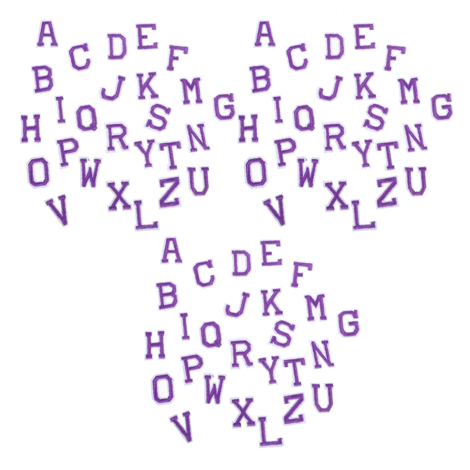 

3Sets Alphabet Felt Letters Iron on Patches Embroidered Thick Felt A-Z Applique for Clothes Jackets Bags Hats Purple