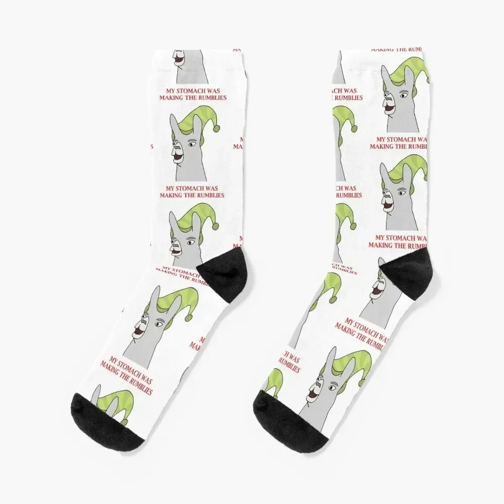 

Llamas with Hats - "My stomach was making the rumblies" Socks cycling new year Socks For Man Women's