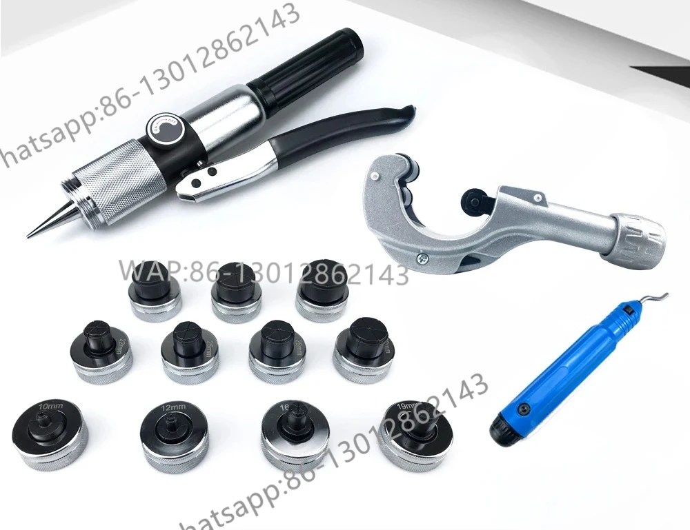 

Гидравлический набор инструментов для расширения труб с расширительными головками для труб, инструмент для удаления заусенцев, резак для труб, профессиональный инструмент для охлаждения медных трубок