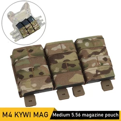 Triple medium 5.56 magazine bag, tactical vest magazine bag, M4 KYWI MAG magazine bag, tactical hunting airsoft equipment