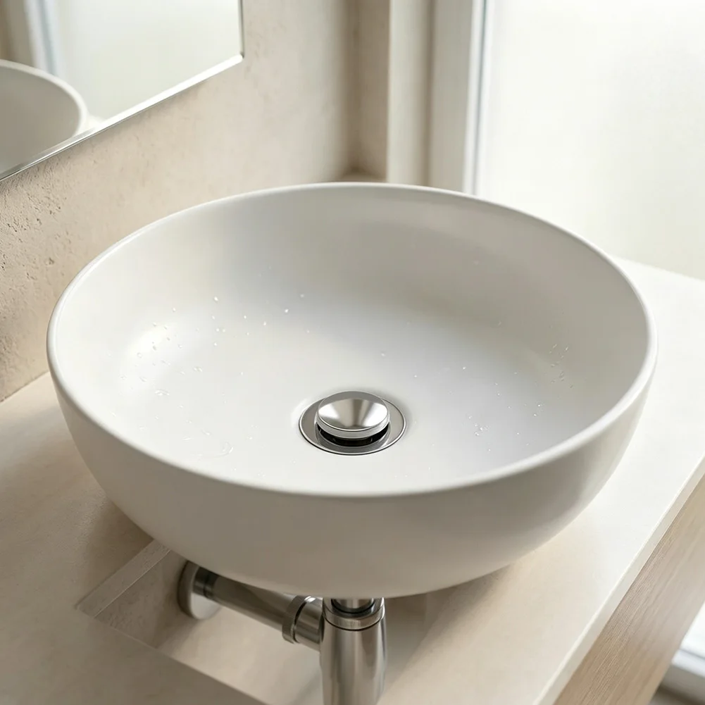 For Daily Household Use No Overflow Sink Stopper Modern Bathroom Drain Compact Low Profile Streamlined Appearance