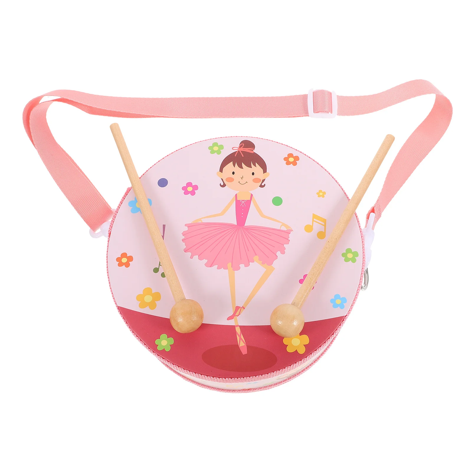 Children's Waist Drum Toy Percussion Instrument Toddler Musical Supply Hand Drums For Kids Wood