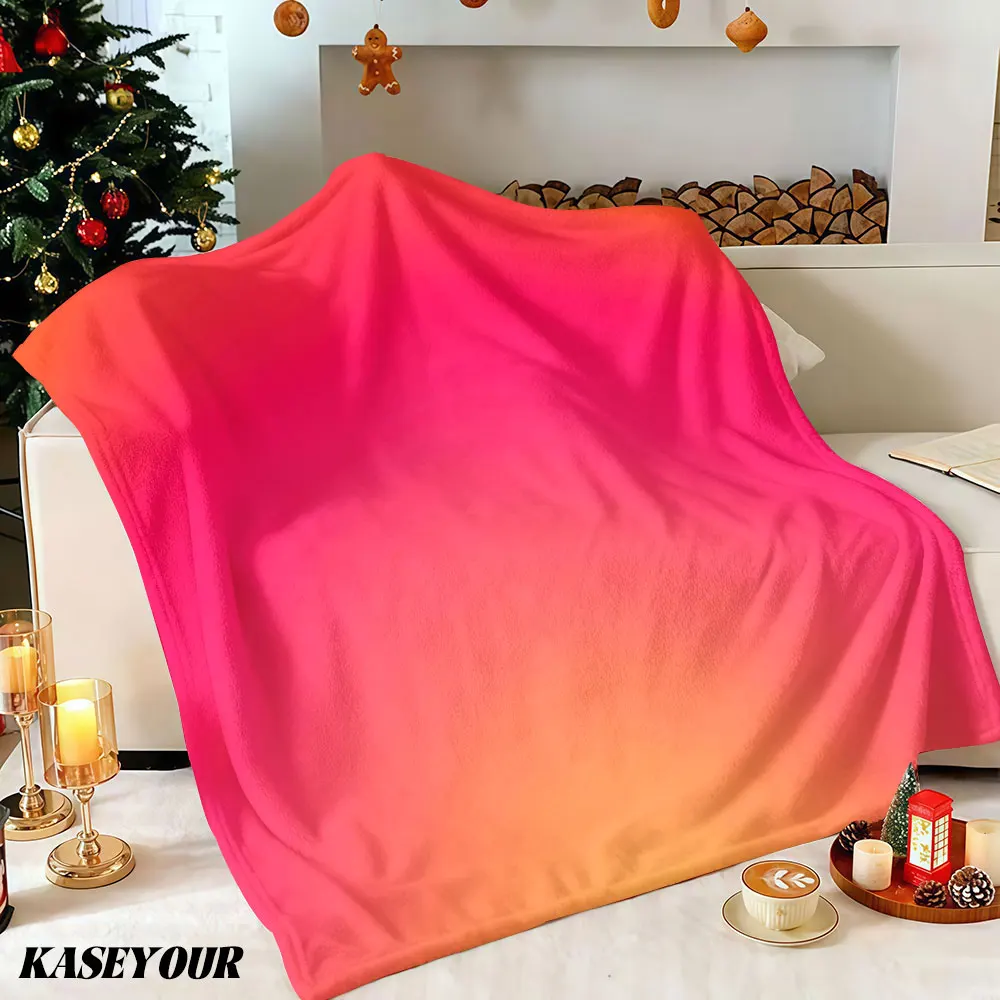 Sunset Hues Winter Summer Flannel Blanket Throw Fleece Soft Fuzzy Plush Cozy Fleece Blankets for Sofa Ideal Gifts