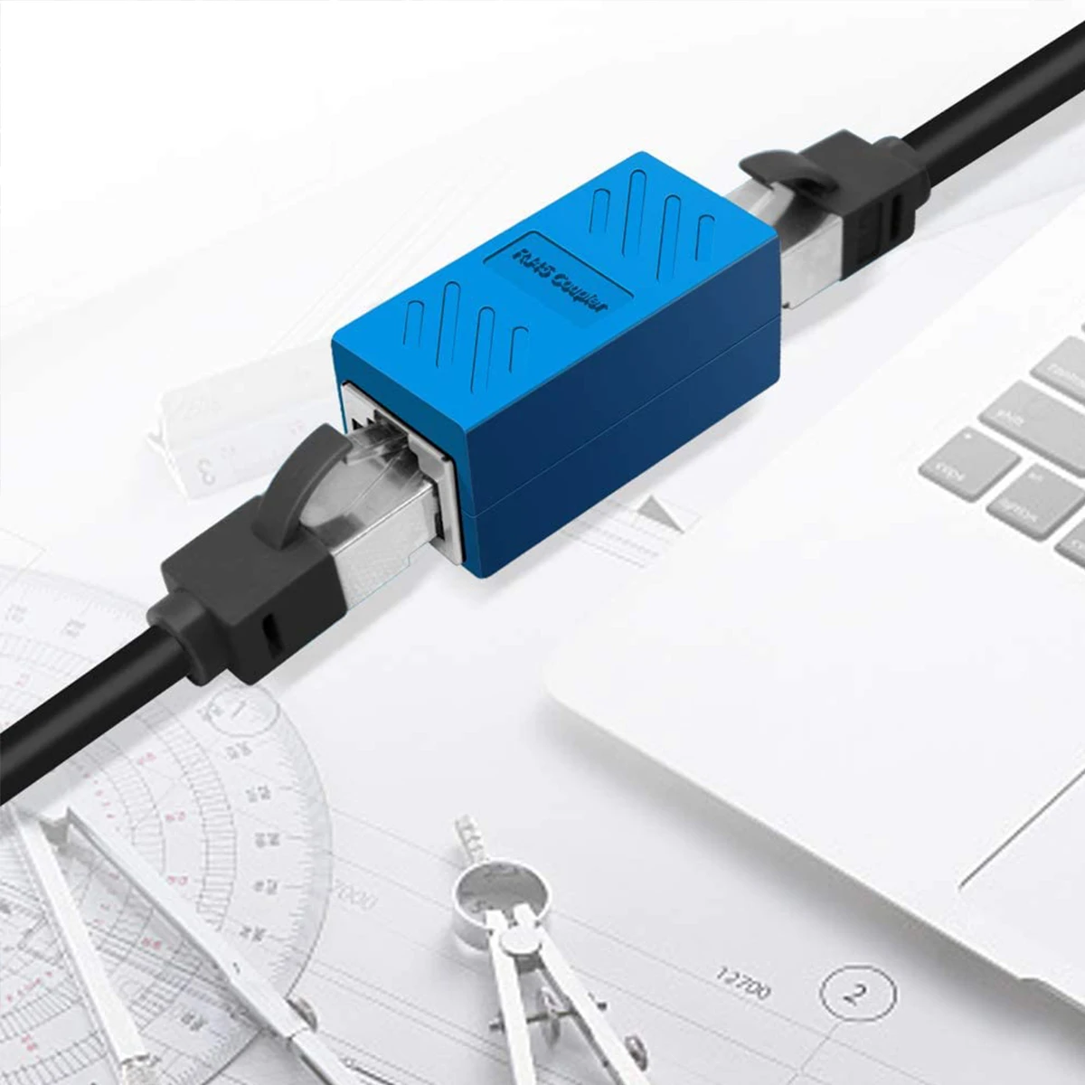 

5pcs Cat7 Cat5e Ethernet Network Cable Conversion Head Extender Connector Premium Shielding Layer Signal Wire Adapter