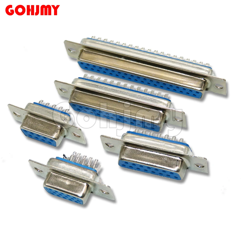 2PCS DB9 DB25 DB15 DB37 Female / Male D Type VGA Plug Data Connector 2 / 3 Row DB9 DB25 DB37 9/15/25/37 Pin Port Socket Adapter