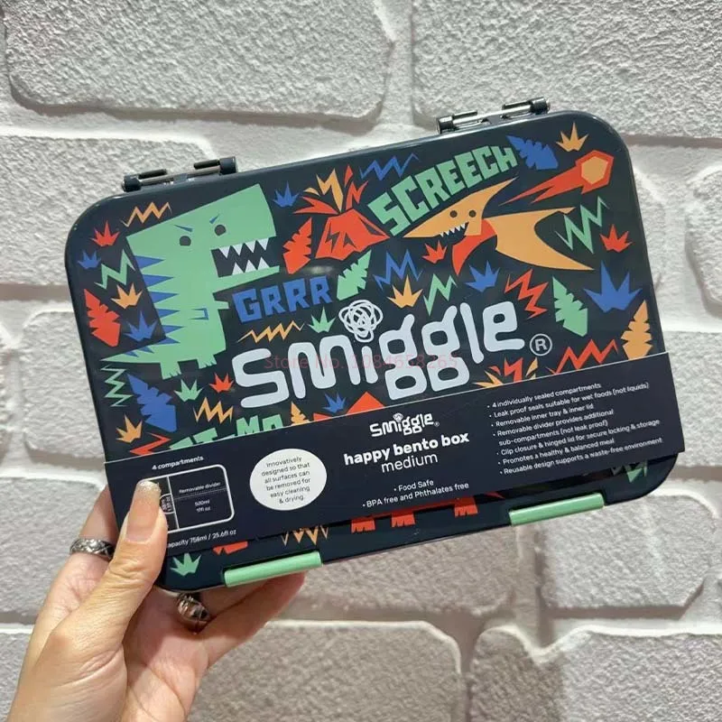 Genuine Australian Smiggle Schoolbag Mechanical Dinosaur Student Stationery  Backpack Square Lunch Box Pencil Case Student Gift