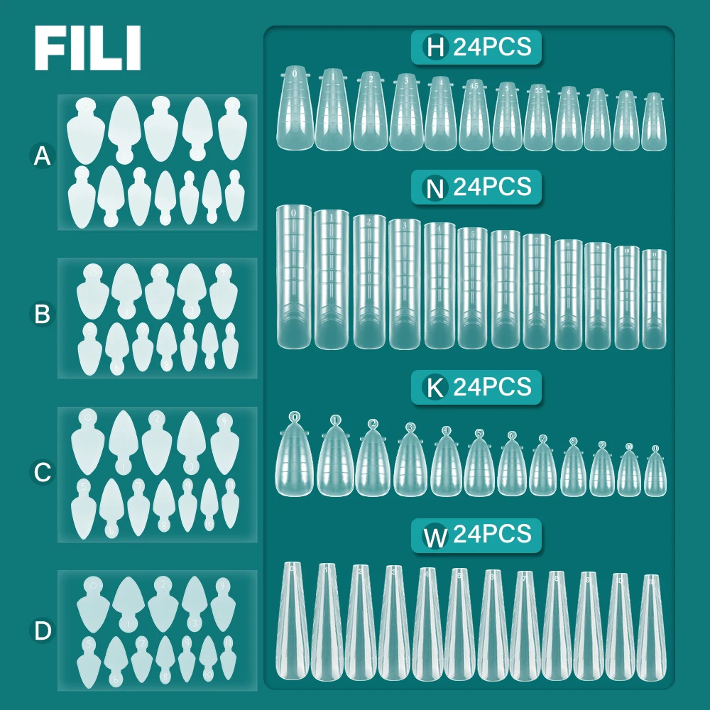 FILI-デュアルフォームステッカー,シリコンネイルステッカー,クイックビルド,UVジェル,マニキュア,トップフォーム