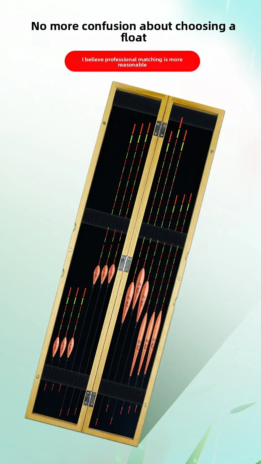 

Black Reed Fish Float Set for Catching Crucian Carp Tilapia Herring Silver Carp & Bighead Carp with Paulownia Float Box