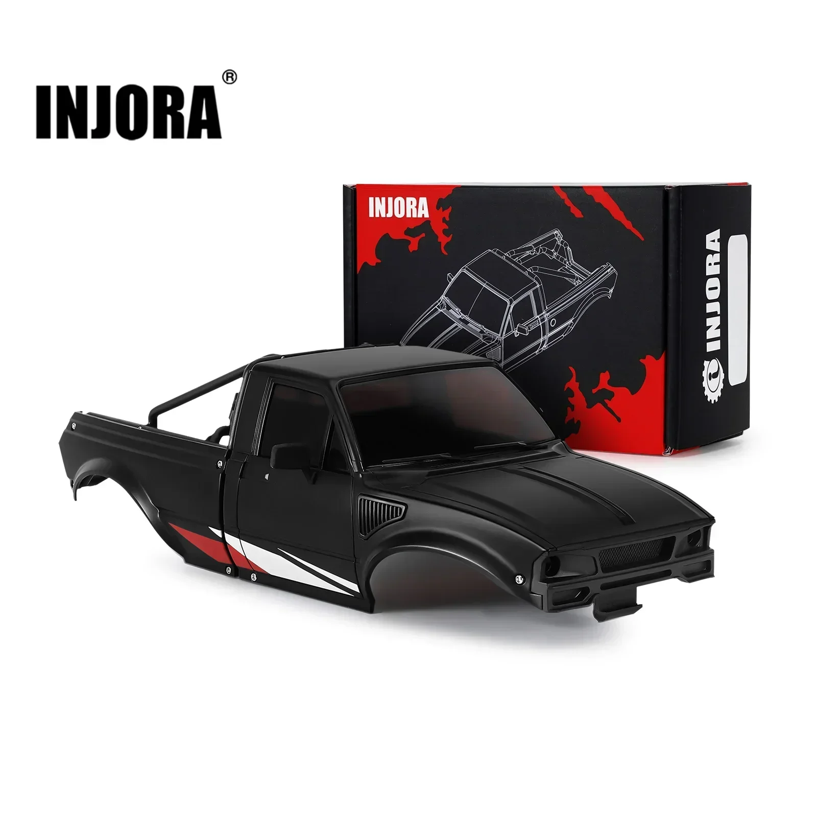 INJORA IR60 Pickup Hard Body Shell z stelażem do gąsienic 1/18 RC TRX4M Defender Bronco