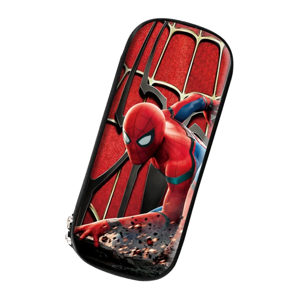 Disney Spider Man Animated Korean Pencil Case Boy Girl Big Capacity Comic Cartoon Pencil Pouch Students Stationery