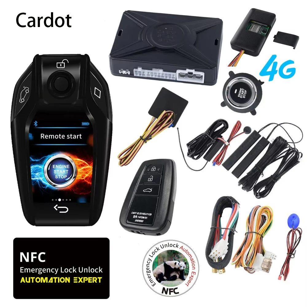 Cardot Online 4G TrackerCar Alarm Remote Engine Start Stop Vechile Security Electronics Burglarproof Device