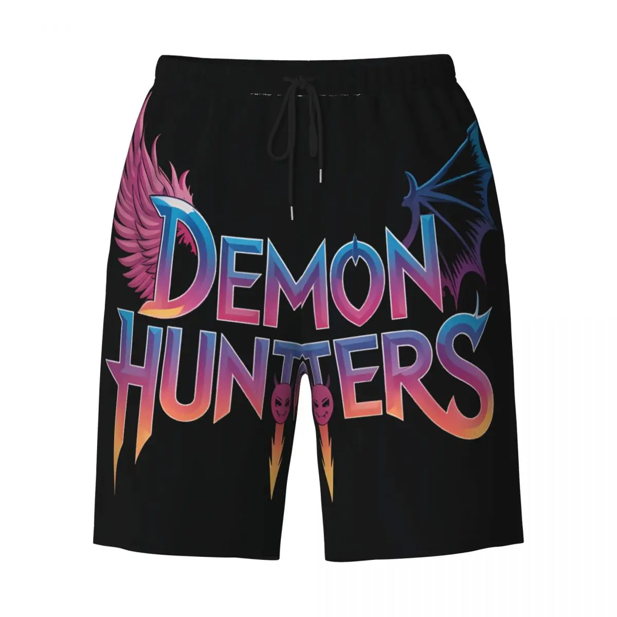 Swimwear Huntrix Demon Hunters Logo Gym Shorts Summer Y2K Funny Board Short Pants Males Custom Running Quick Drying Beach Trunks