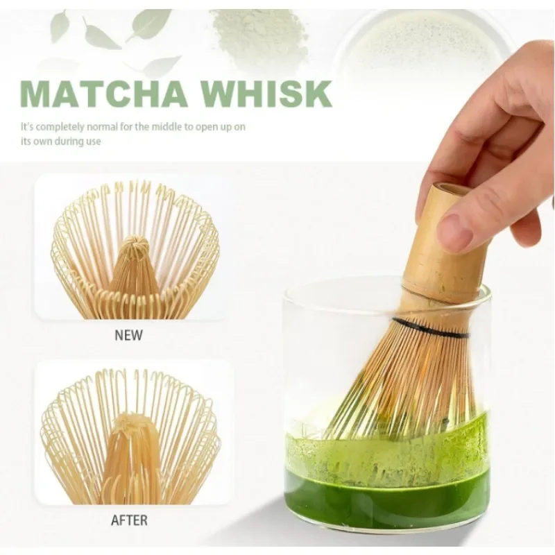 Batidor de bambú para polvo de matcha, batidor de té japonés tradicional orgánico hecho a mano.