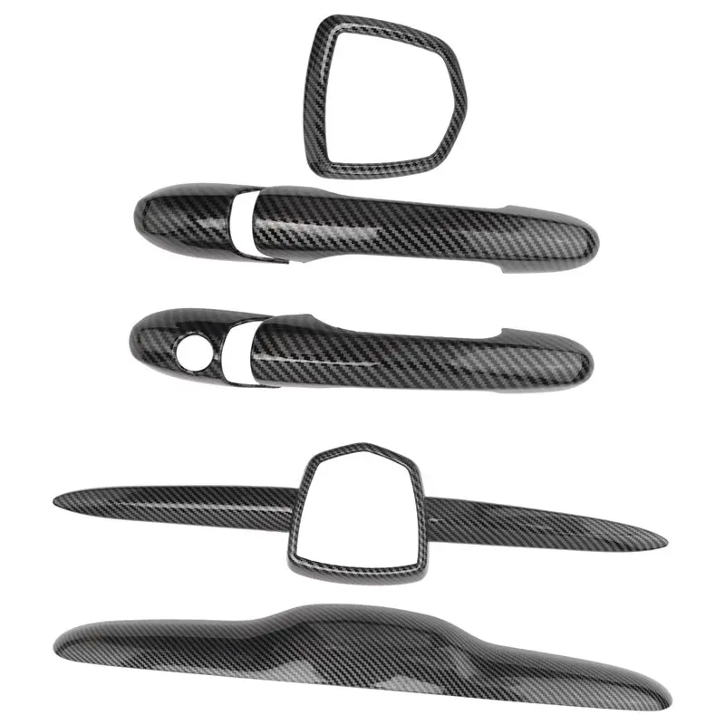 

AB96 - Комплект внешних накладок для Fiat Abarth 500 595 695: накладки на передние и задние эмблемы, накладки на ручки багажника и дверей