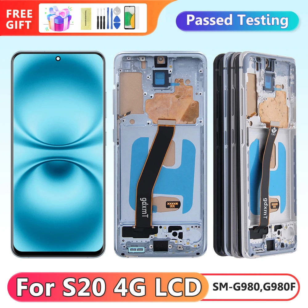 tft s20 screen replacemt for Samsung Galaxy S20 G980 G980F G980F/DS Lcd Display Digital Touch Screen with Frame Assembly