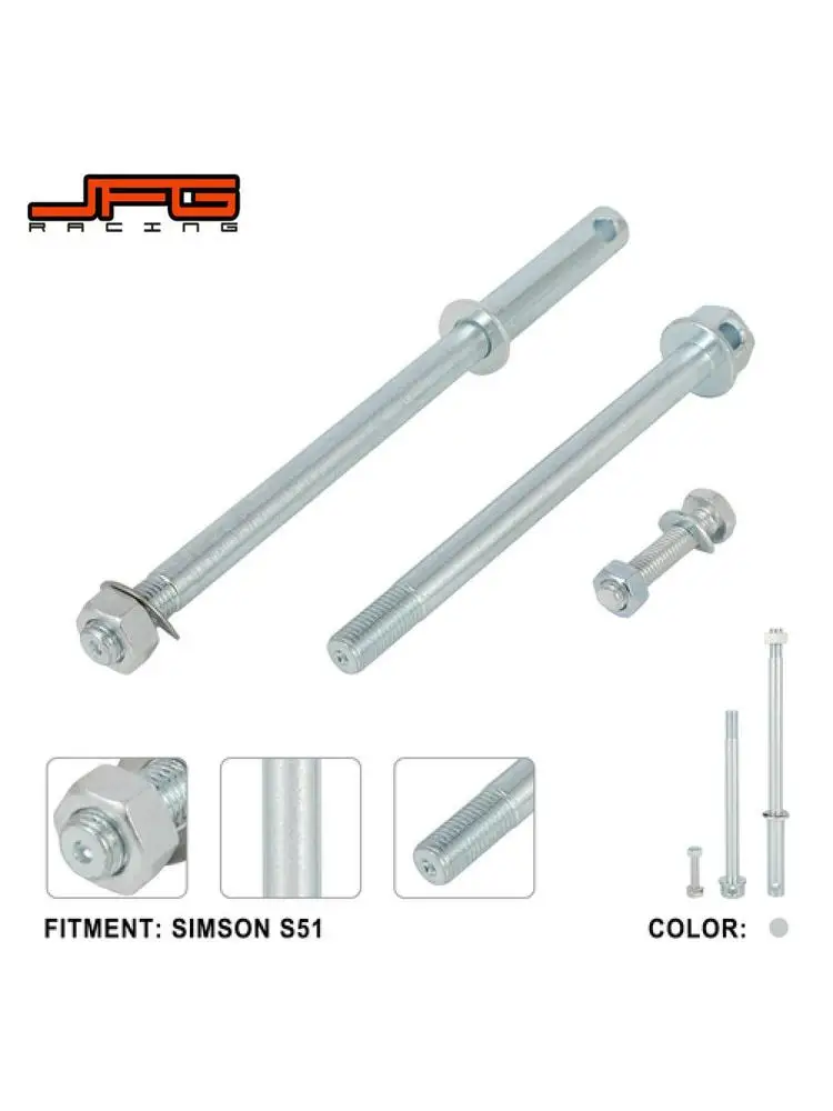 AliExpress JFGRACING Motorcycle Front and Rear Wheel Axle Set Iron motorcycles accessories For Simson S51 Dirt Pit Bike Parts Durable High quality