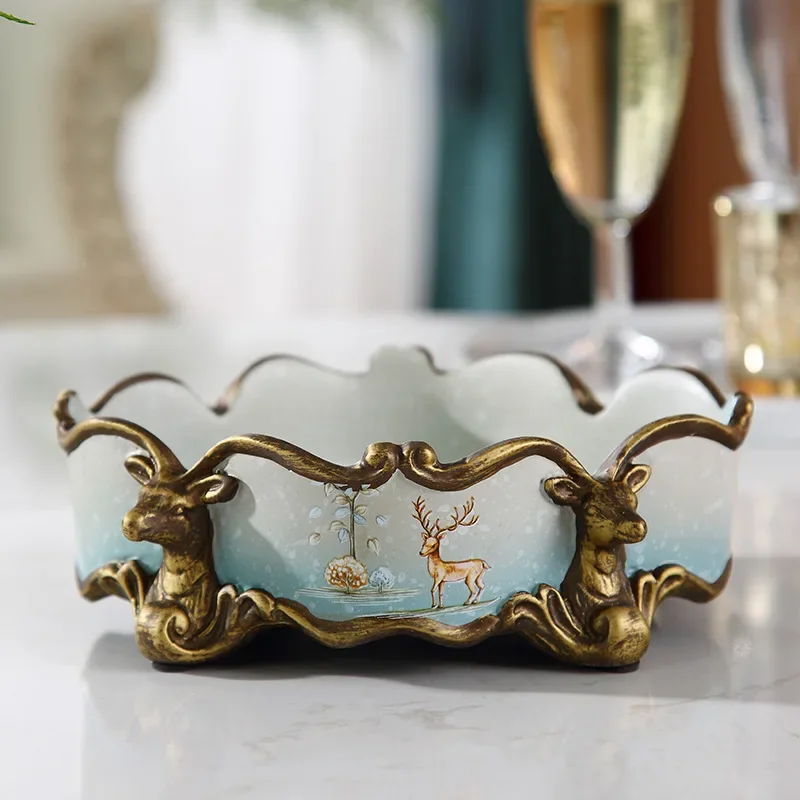 Creative Personality Ashtray Deer Pattern Fashion Living Room Ornaments European Style Retro Home Office Decor Elegant Ashtray