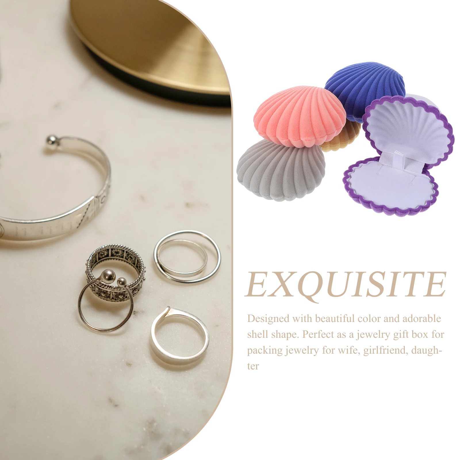 

6 шт. шкатулка для ювелирных изделий, упаковка для ожерелья, чехол для сережек, маленькие подарочные коробки для помолвки