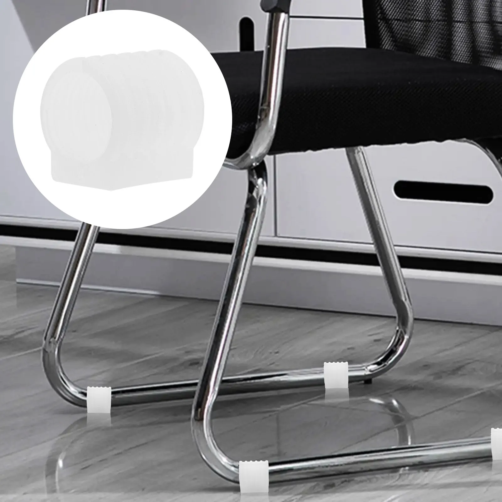 10Pcs U Shaped Chair Tube Caps Plastic Glides for Sled Base Chairs 16Mm Furniture Feet Protectors Floor Scratch Preventers