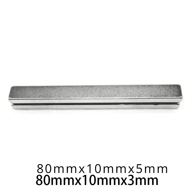 N35 80x10x3  80x10x5 Rectangle Square Neodymium Bar Block customised  Strong Magnets Rare Earth Magnets Search Magnetic