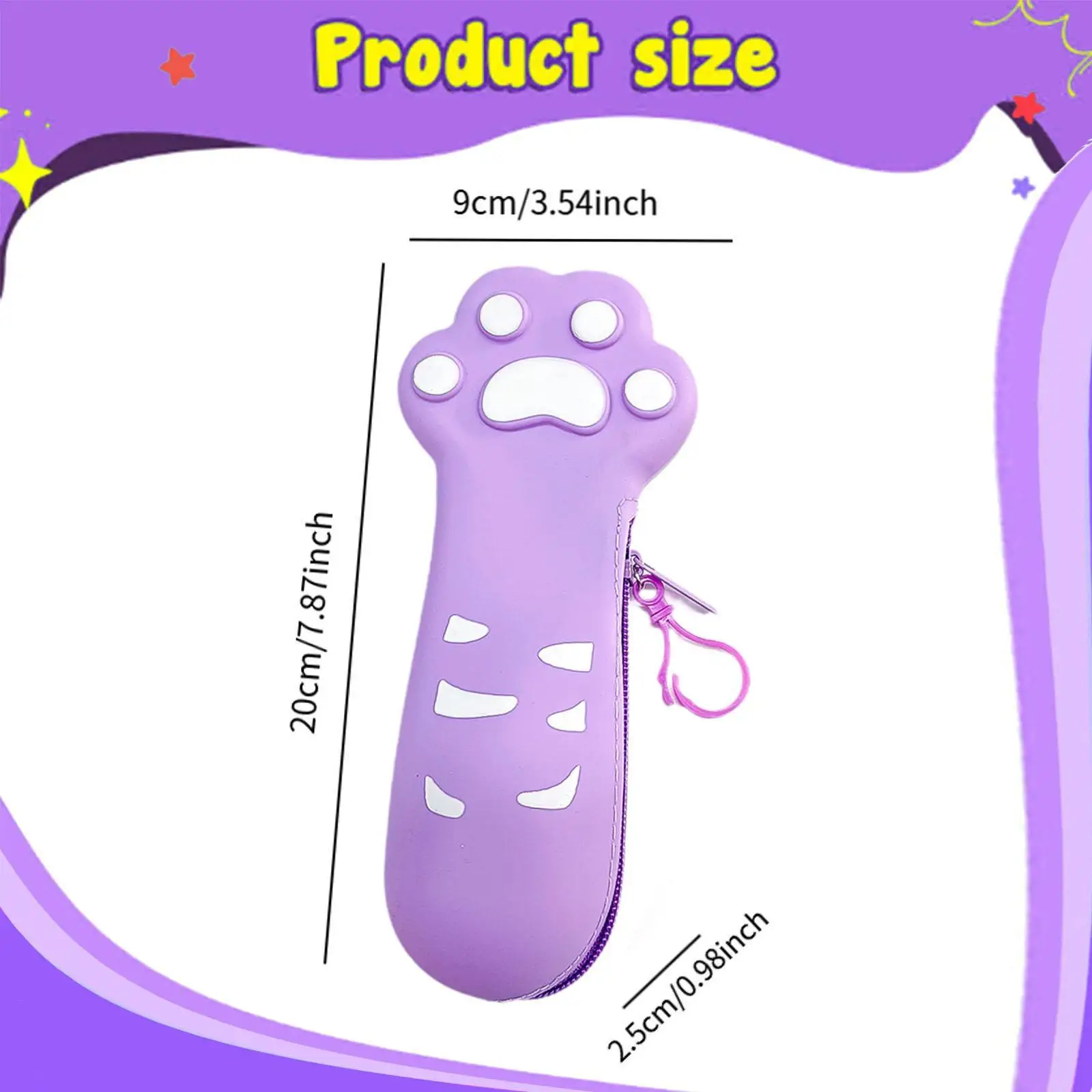 مقلمة من السيليكون للفتيات هدية إبداعية للطلاب حقيبة أقلام رصاص متعددة الأغراض #6