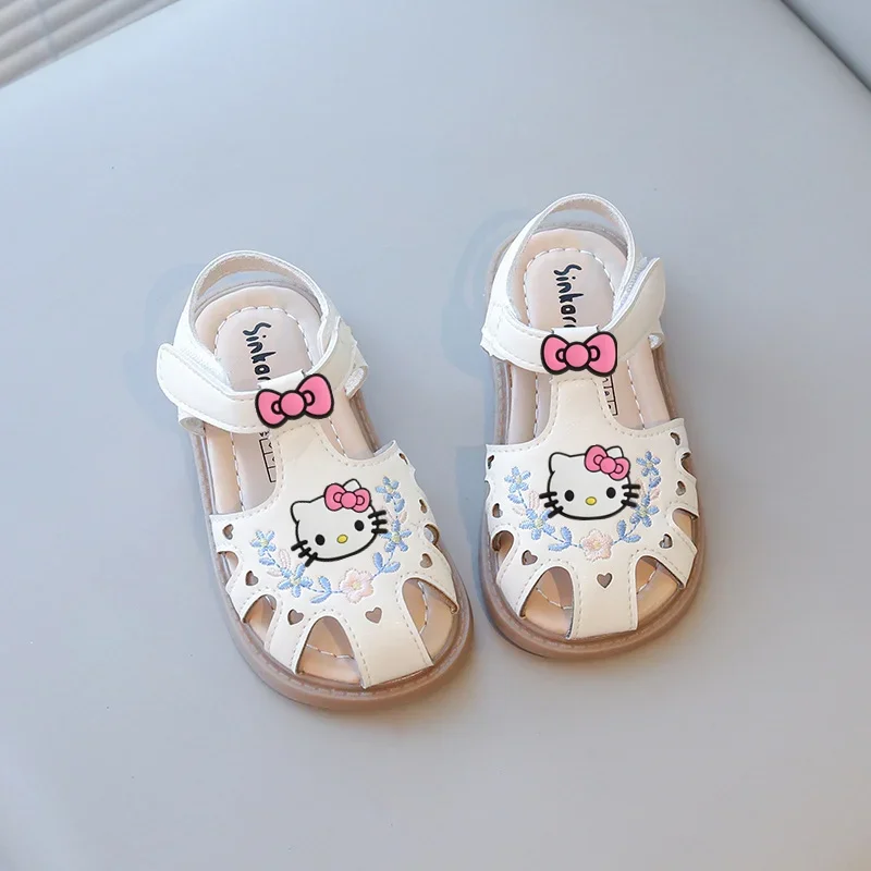 

Sanrio hello kitty girls baby sandals summer soft soles casual shoes floral children princess beach shoes baby toddler shoes