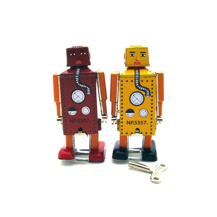 MS651 Mały robot ze stalowymi zębami Retro nostalgiczny kreatywny prezent Spersonalizowana ozdoba tematyczna Żelazna zabawka