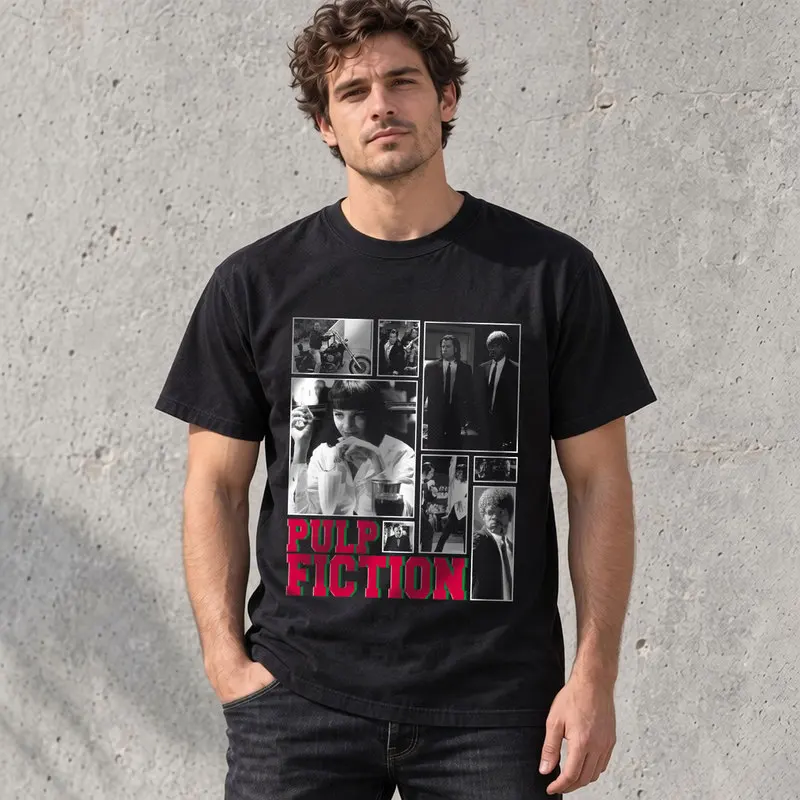 pulp-fiction-movie-graphic-t-shirt-vintage-90s-retro-film-print-tee-quentin-tarantino-classic-cinema-unisex-short-sleeve-shirt