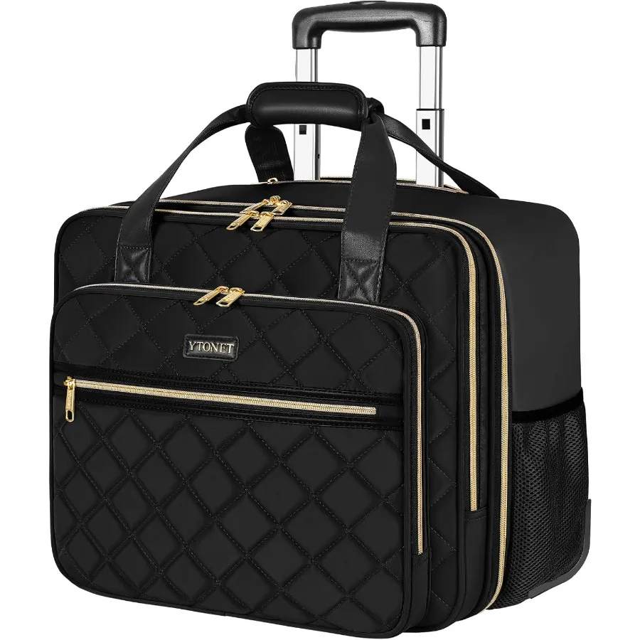 

Женская сумка для ноутбука на колесиках Ytonet, чехол для ноутбука 17,3 дюйма, предназначенный для работы, путешествий, колледжа, бизнеса, идеально подходит для обучения