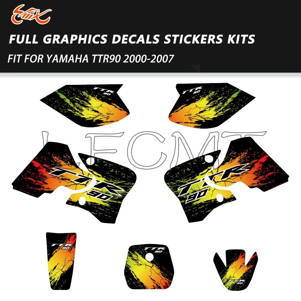 

Motorcycle Decor Fairing Graphics Background Decal Sticker Fit for Yamaha TTR 90 TTR90 2000 2001 2002 2003 2004 2005 2006 2007