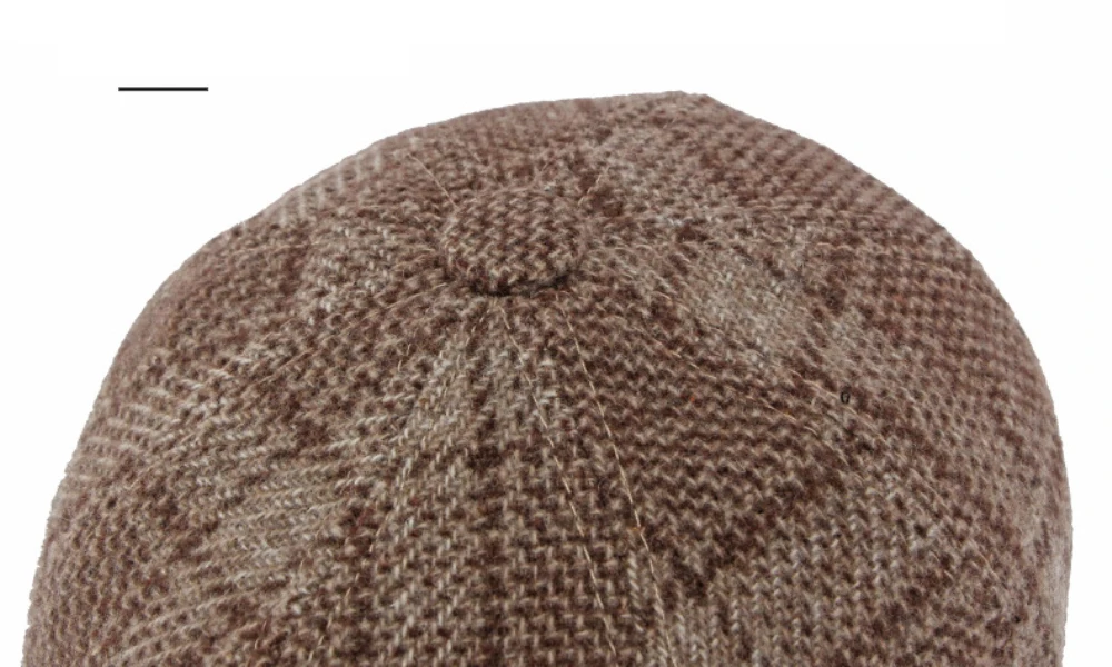HT5160 Baskenmützen für Männer und Frauen, Künstler- und Maler-Wollmütze, Unisex Ivy Flachmütze, 2026 Neue Herbst-Winter Karierte Achteckige Baskenmütze – Detail 3