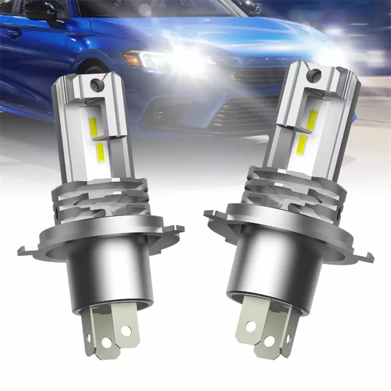 New 2Pcs H4 9003 LED Hi/Lo High And Low Beam With Canbus Headlight For H4 LED Bulb Motorcycle H4 Headlamp
