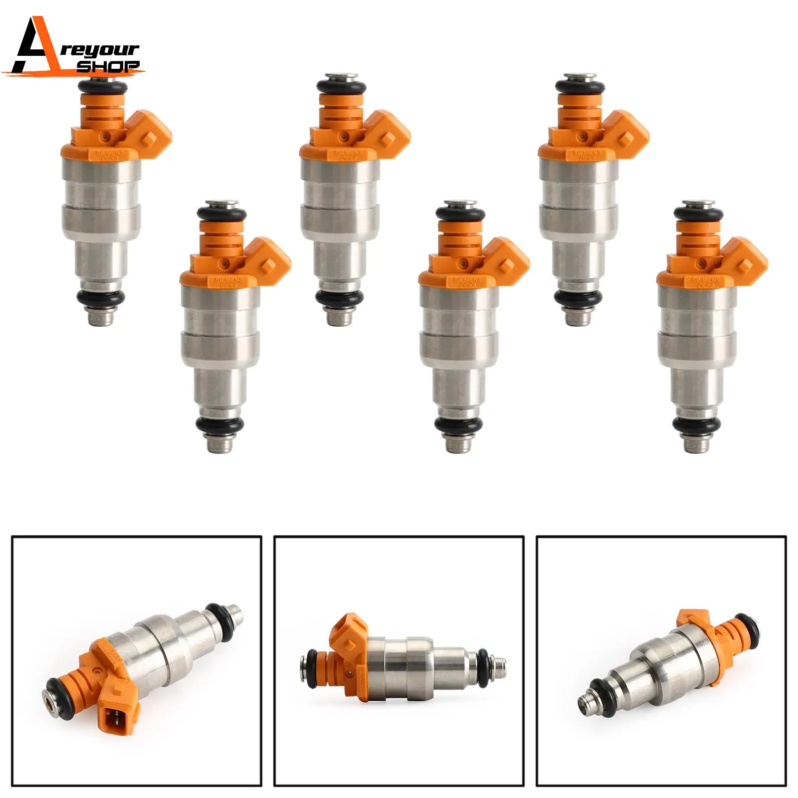 

Areyourshop 6pcs Fuel Injectors fits For Cherokee Comanche Grand Cherokee Wrangler I6 4.0L 53003956 0280150556 Car Auto Parts