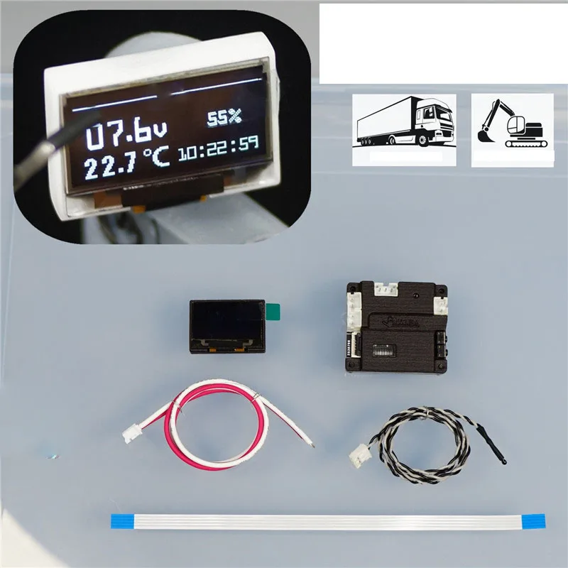 LED Simulation Interior Screen Display for Tamiya 1/14 RC Truck for SCANIA 770S R620 for Volvo FH16 for ACTROS 3363 Car