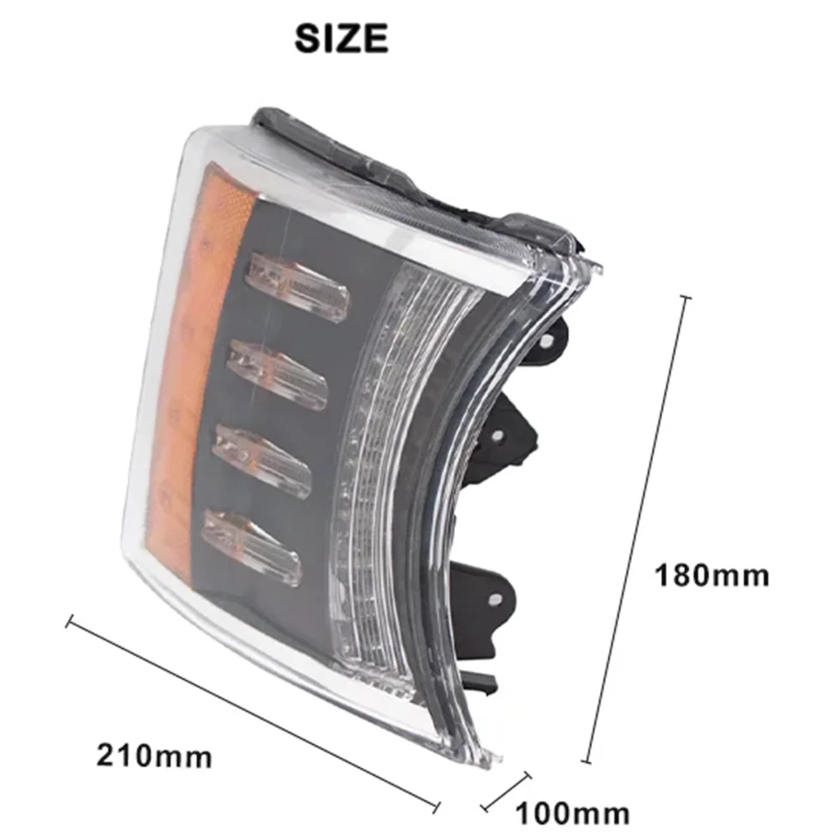 #177R Front DRL LED Corner Light Turn Signal Light For Scania Truck (Plastic) - Image 6