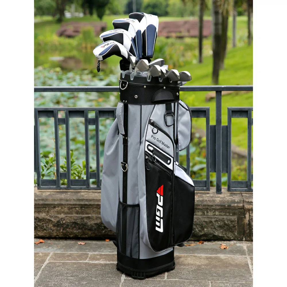 PGM PU Golf Bag Multi-Function Waterproof Anti-collision Retention Fixing Frame Golf Club Bag Large Capacity Travel Bags QB134