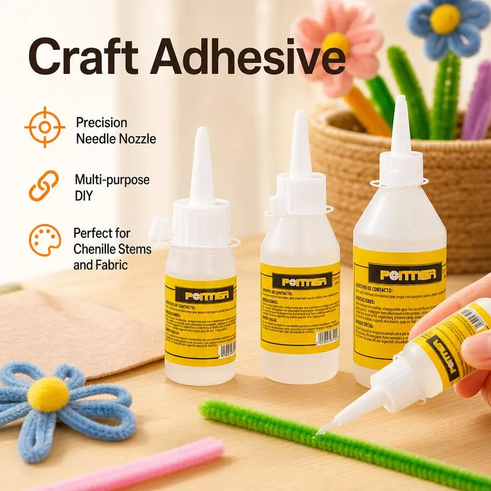 30/50/100ml Liquid Silicone Glue Paper Sticker Crafts DIY Children Student Handmade Tool Home Adhesive Office School Stationery