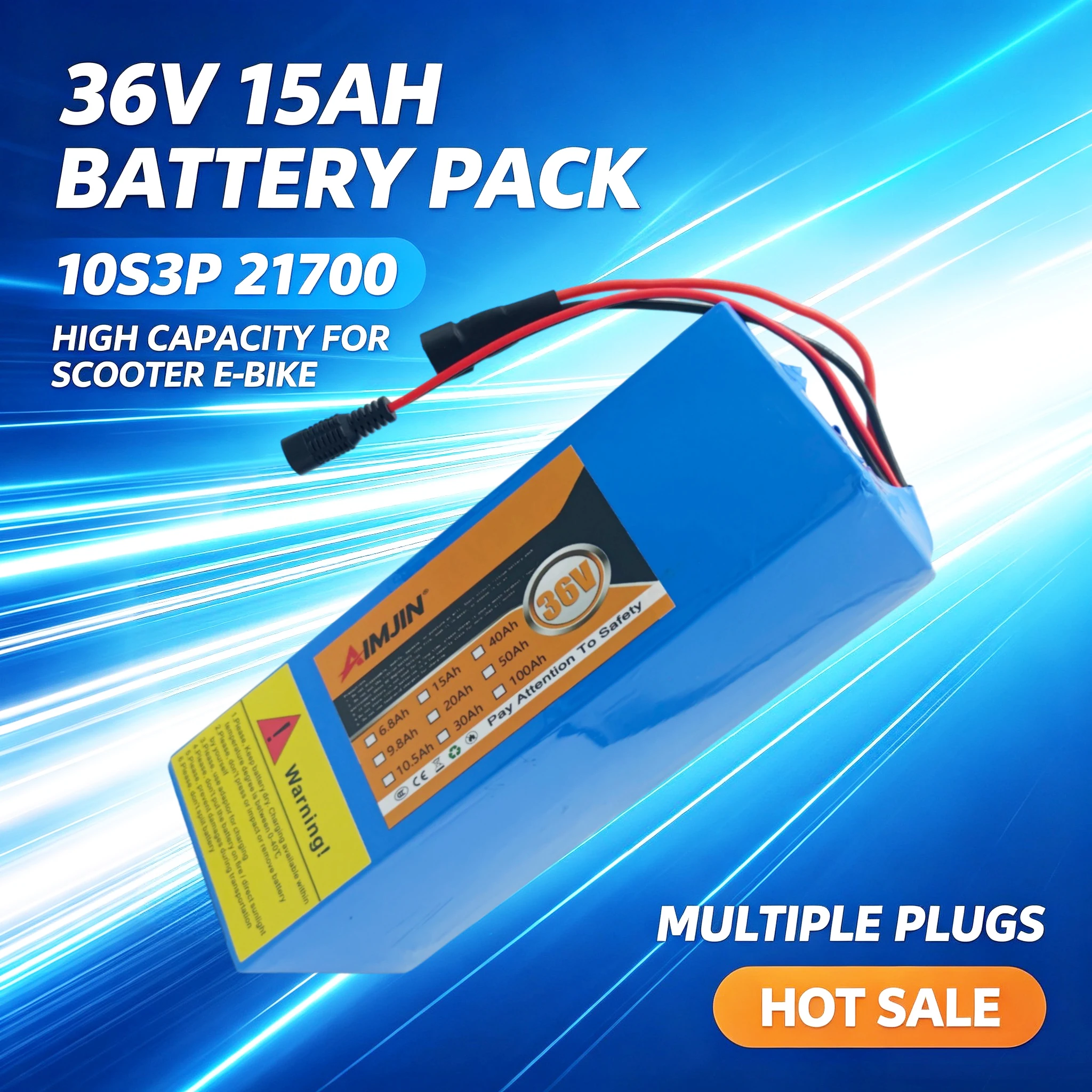 2026 Upgrade 36V 15000mAh Electric Scooter Battery Pack 10S3P 36v 21700 Lithium M365 Compatible Scooter Battery