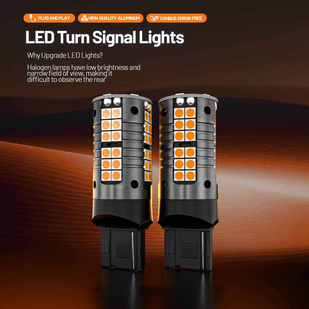 2 قطعة LED بدوره مصباح إشارة مصباح WY21W 7440A لنيسان 370Z GT-R Juke ليف ميكرا باثفندر 4 بولسار قاشقاي Teana Tiida X-Trail