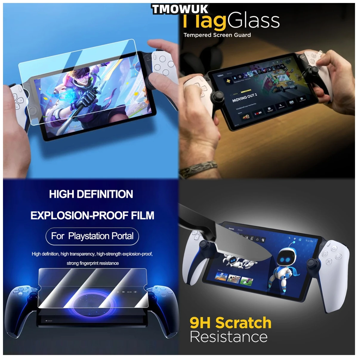 

Clear Tempered Glass With Anti-Fingerprint Coating For Sony PlayStation Portal 5 PS5 Screen Protector