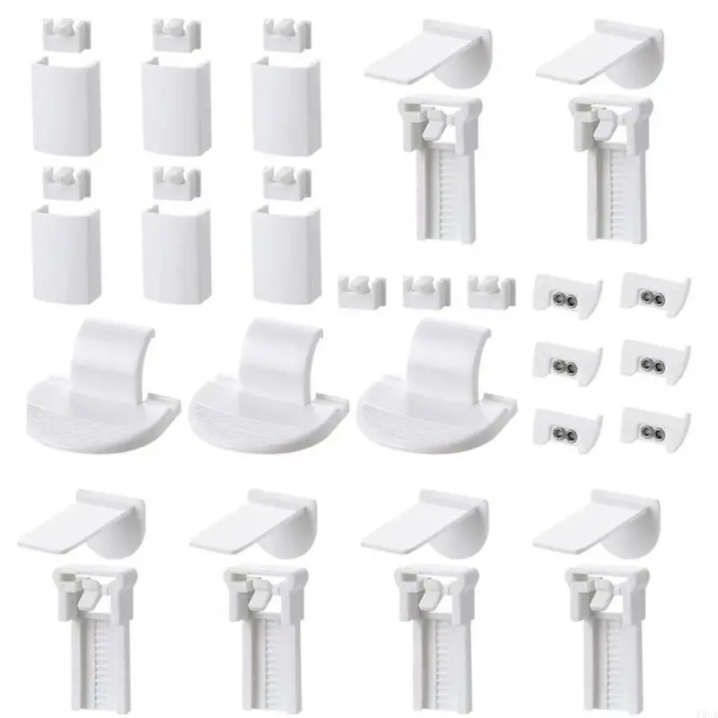 P0UA 36Pcs Pleated Blind Bracket Kits Roller Curtain Window Shade Clamp Repair Parts