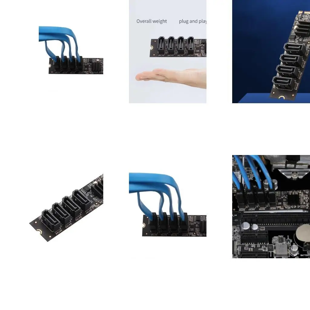 

652F M.2 PCIExpress3.0 To SATA3.0 Adapter Expansion Card For Expanding Storage Capacity Without Driver